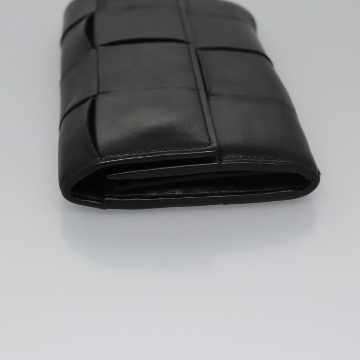 Bottega Veneta Cassette Black Leather Wallet  (Pre-Owned)