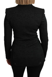Dolce & Gabbana Dolce & Gabbana Black Brocade Single Breasted Blazer Women's Jacket