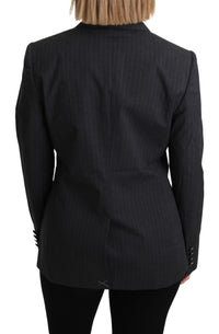 Dolce & Gabbana Dolce & Gabbana Gray Single Breasted Blazer Cotton Women's Jacket