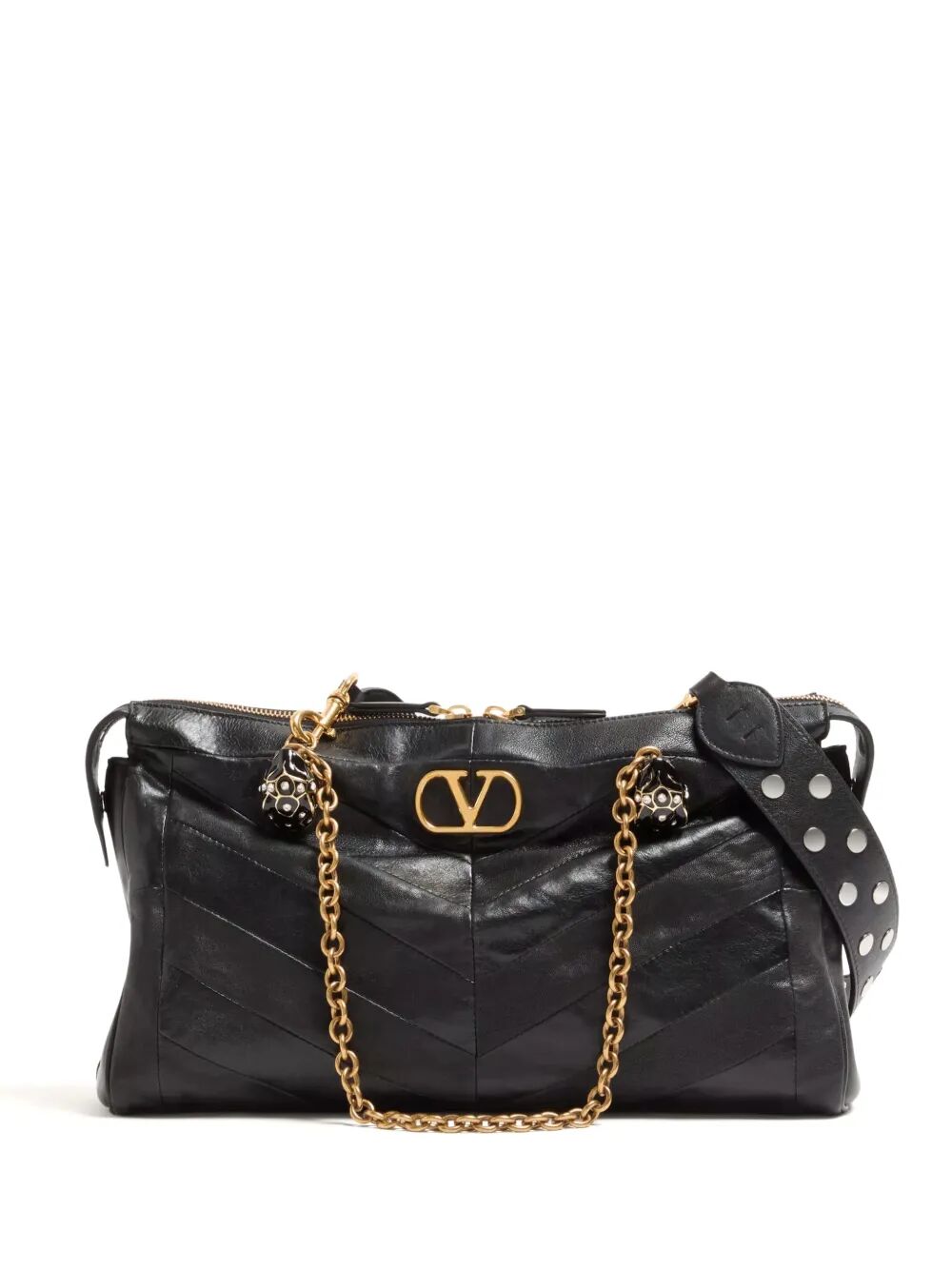 VALENTINO GARAVANI Valentino Garavani Panthea Shoulder Bag In Nappa Leather With Chevron Pattern Women