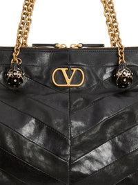 Valentino Garavani Women Valentino Garavani Panthea Shoulder Bag In Nappa Leather With Chevron Pattern