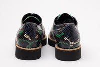 Hogan Snakeskin Platform Brogue Boots
