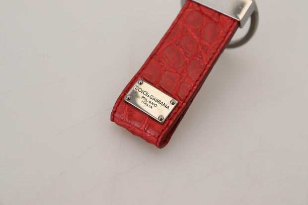 Dolce & Gabbana Leather Logo Plaque Keychain