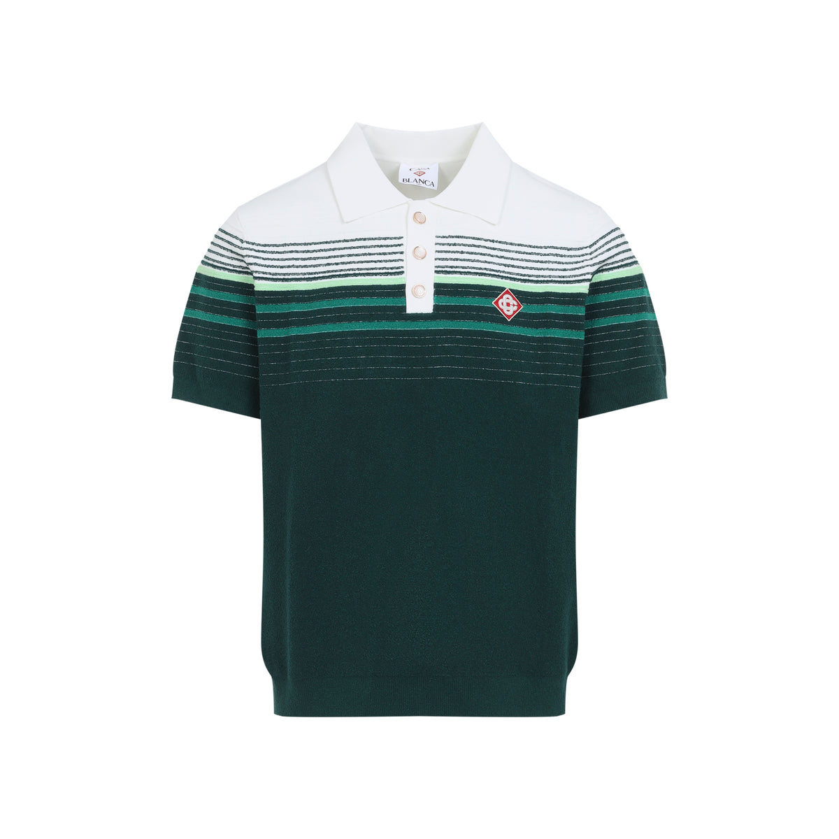 Casablanca Boucle Stripe Knitted Polo Men