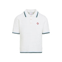 Casablanca Boucle Short-Sleeve Knitted Polo Men