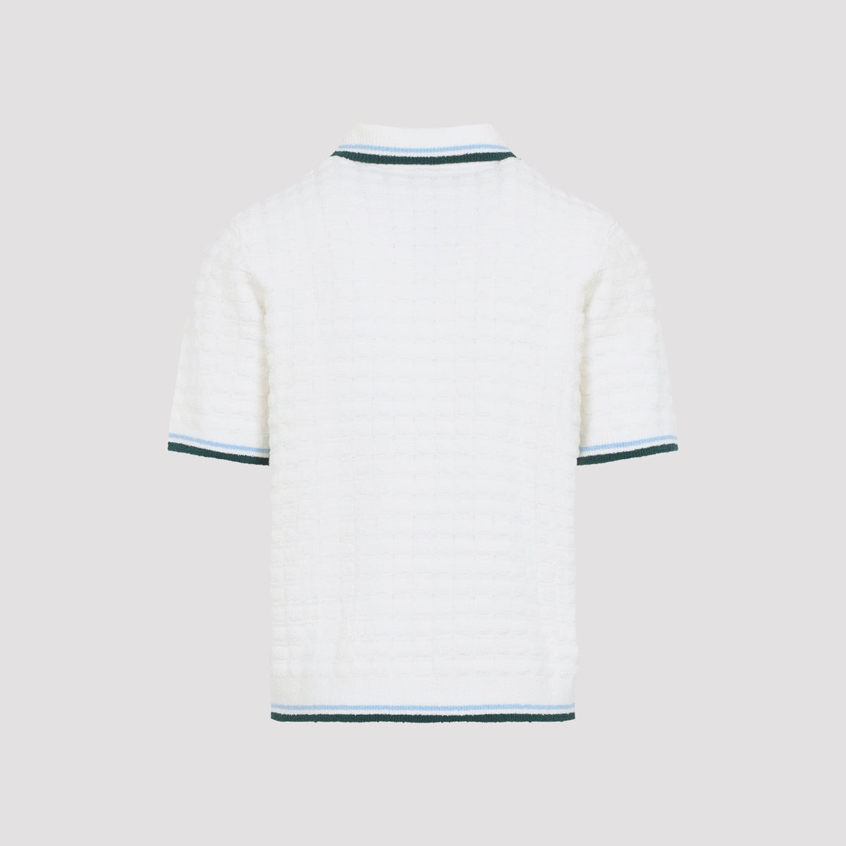 Casablanca Boucle Short-Sleeve Knitted Polo Men