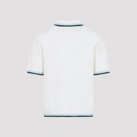 Casablanca Boucle Short-Sleeve Knitted Polo Men
