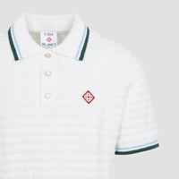Casablanca Boucle Short-Sleeve Knitted Polo Men