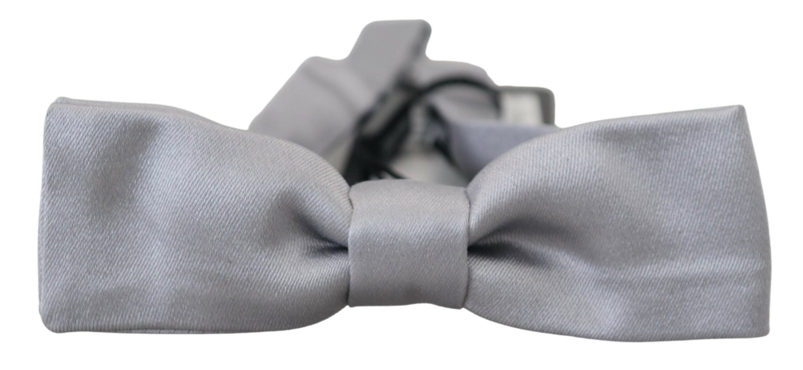 Dolce & Gabbana  Mens Gray Silk Bow Tie