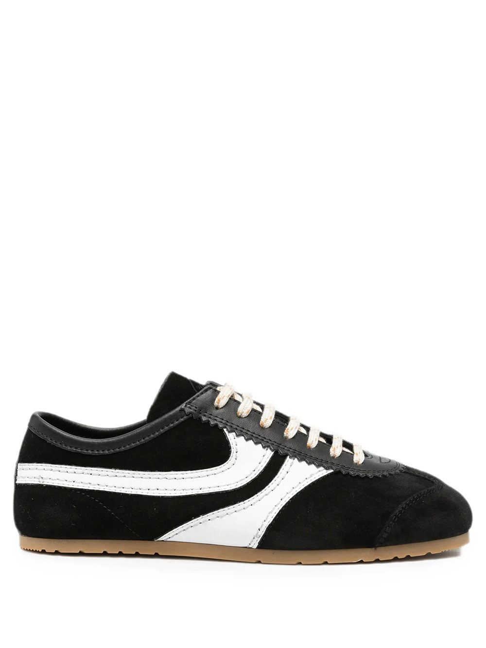 DRIES VAN NOTEN Suede Sneakers With Leather Inserts Women