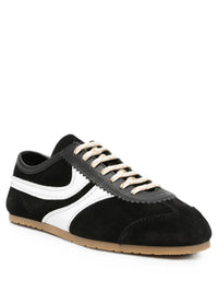 Dries Van Noten Women Suede Sneakers With Leather Inserts