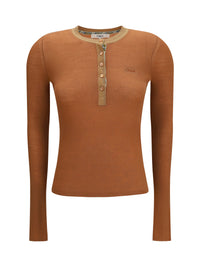 CHLOÉ Chloé Women Ultra-Fine Wool Knit Henley Top
