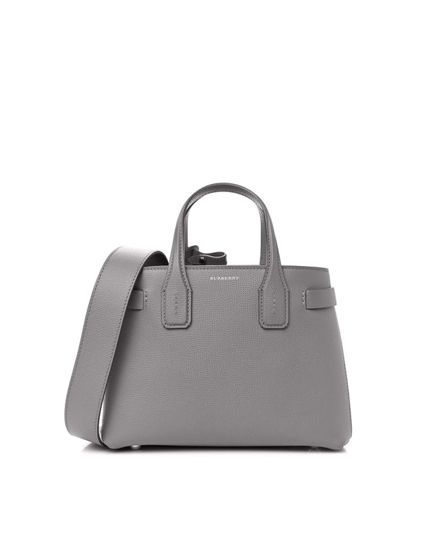 Burberry Leather Zip Handbag with Removable Shoulder Strap