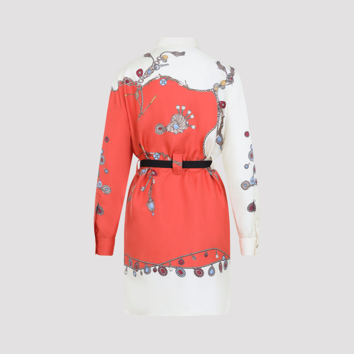 Versace Twill Silk Stolen Jewels Dress Women