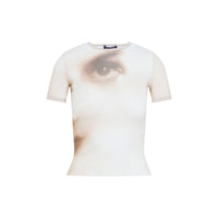 Jean Paul Gaultier Mesh Baby Printed Face T-Shirt Women