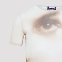 Jean Paul Gaultier Mesh Baby Printed Face T-Shirt Women