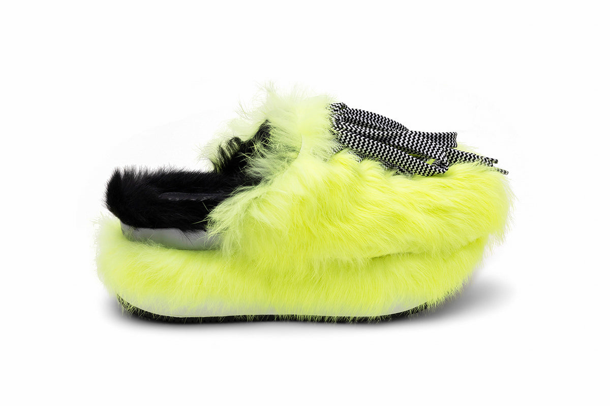 Hogan Fur-Trimmed Lace-Up Slip-On Sneakers