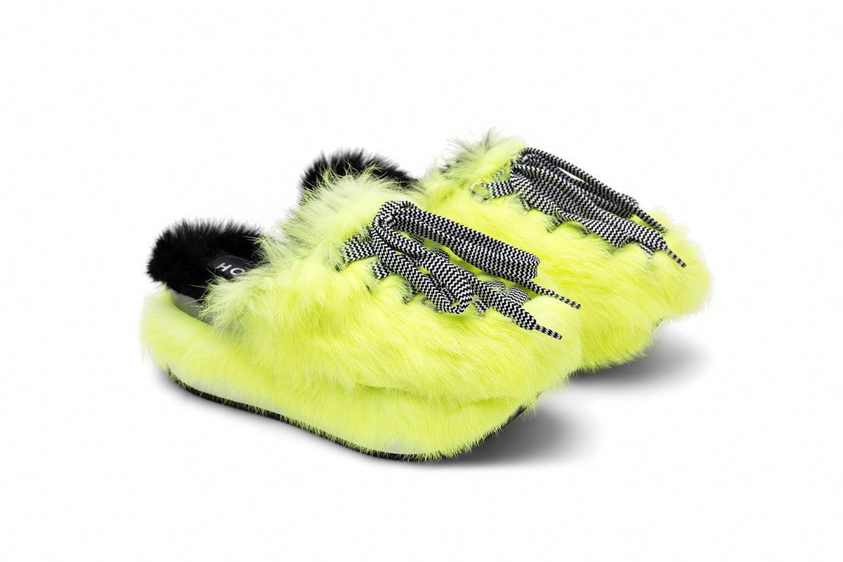Hogan Fur-Trimmed Lace-Up Slip-On Sneakers