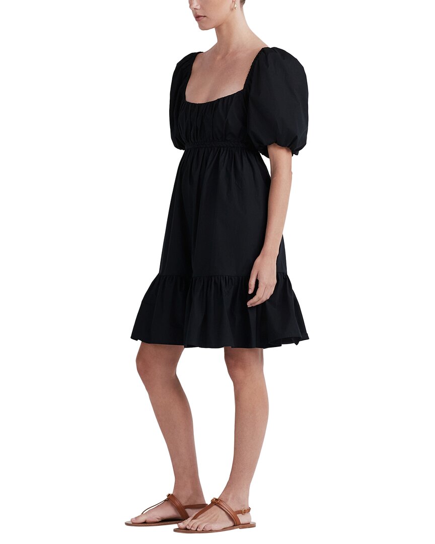 Derek Lam 10 Crosby Ada Balloon Sleeve A-Line Dress 4 Black