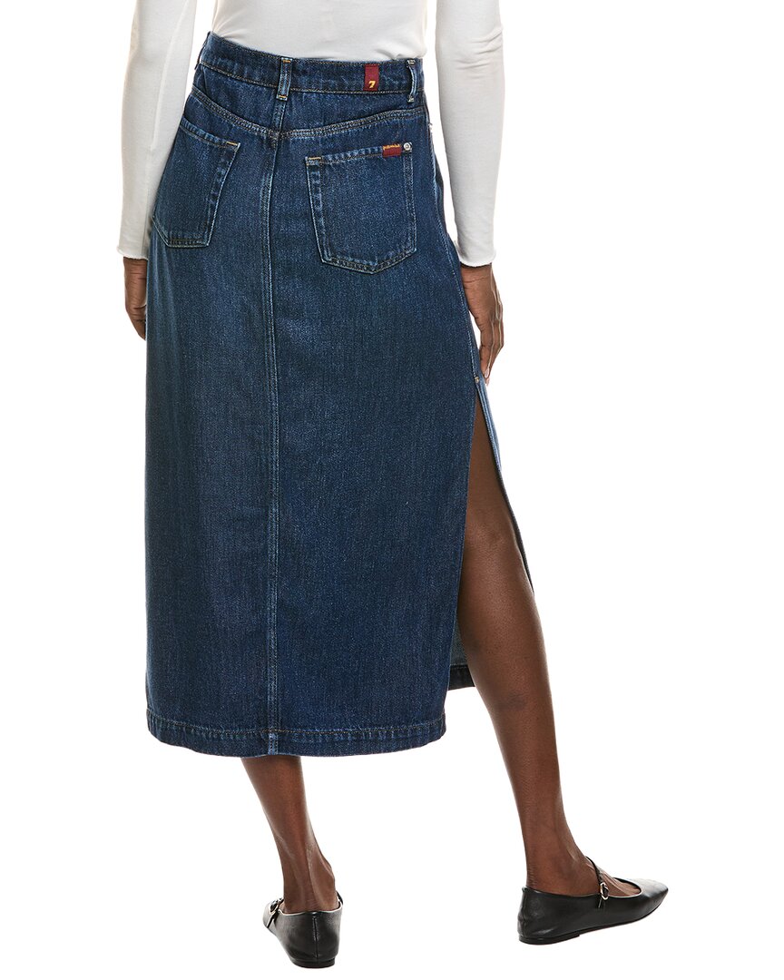 7 For All Mankind Denim Midi Skirt