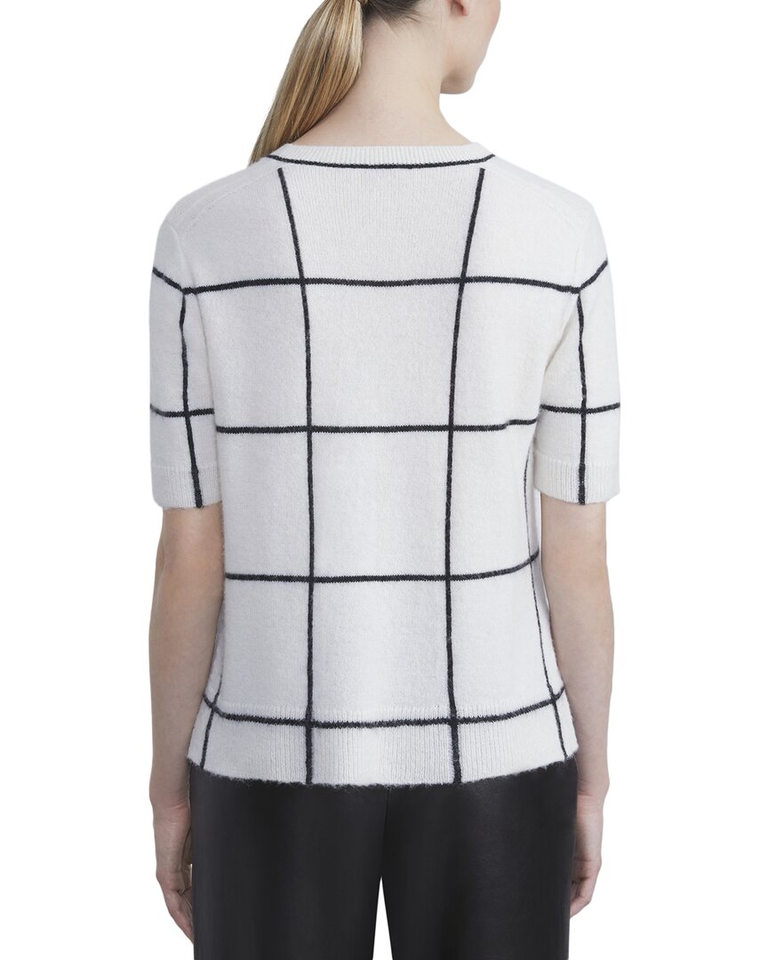 Lafayette 148 New York Tile Grid Intarsia Cashmere Sweater