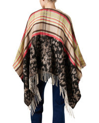 Marc Cain Marc Cain Print Wool & Alpaca-Blend Cape