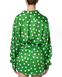 Carolina Herrera Sarong Mini Silk-Blend Wrap Skirt