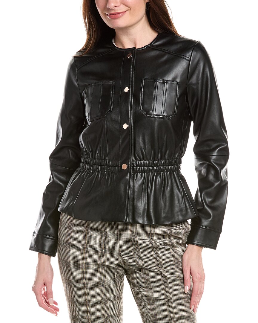 Elie Tahari Elastic Detail Waist Jacket