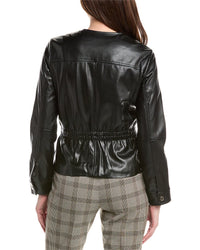 Elie Tahari Elastic Detail Waist Jacket