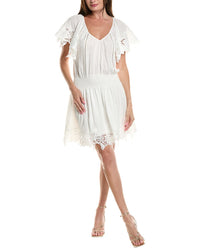 Ramy Brook Jacy Linen-Blend Mini Dress White