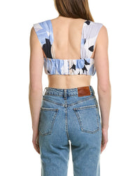 Rumer Leila Linen Crop Top