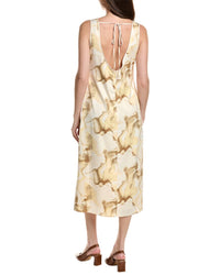 Kenneth Cole Textured Satin Midi Dress