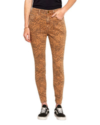 Current/Elliott Stiletto Amber Leopard Skinny Jean Black