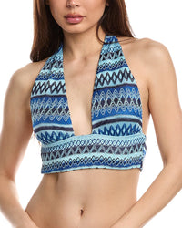 Beach Riot Louise Bikini Top Blue
