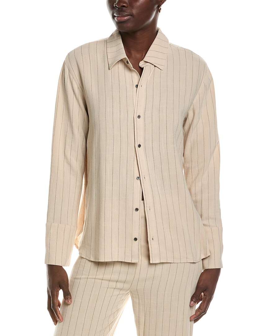 Chaser Helena Linen-Blend Button-Down Shirt