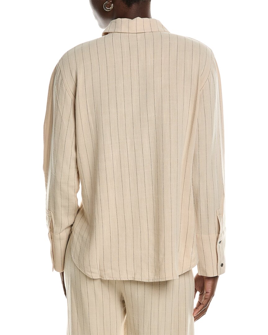 Chaser Helena Linen-Blend Button-Down Shirt