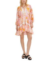 Maje Linen-Blend Woven Dress 34 Pink
