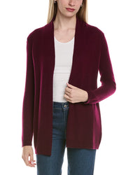 Sofiacashmere Drape Wool & Cashmere-Blend Cardigan