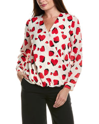T Tahari Wrap Blouse