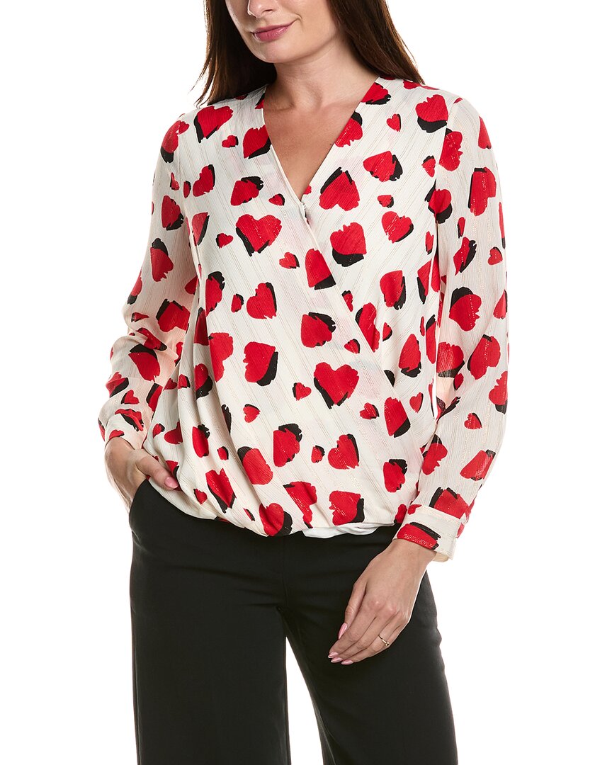 T Tahari Wrap Blouse