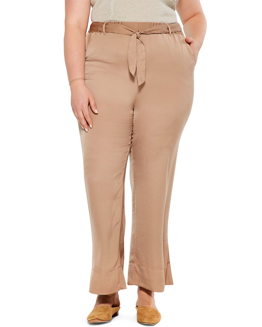 Nic+Zoe Plus Soft Drape Wide Leg Pant Brown
