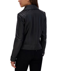 Andrew Marc Womens Salla Leather Coat, S