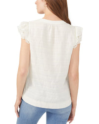 J.Mclaughlin Cailin Linen-Blend Blouse