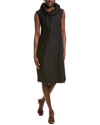Joseph Ribkoff Cinched Funnel Neck Shift Dress Black