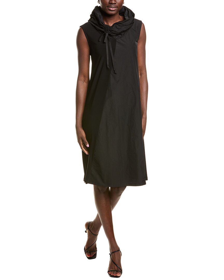 Joseph Ribkoff Cinched Funnel Neck Shift Dress Black