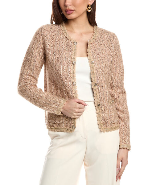 トップス herlipto Crystal Wool Mohair Cardigan KC3-24-636-W-BROWN110379109.