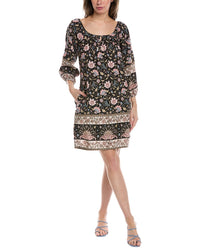Walker & Wade Peasant Mini Dress Black