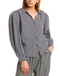 Garrie B Crepe Blouse Black