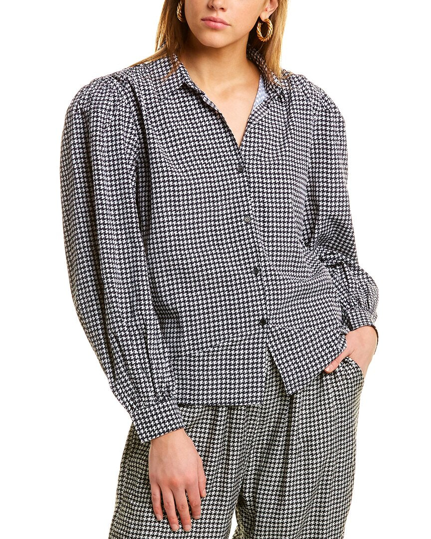 Garrie B Crepe Blouse Black