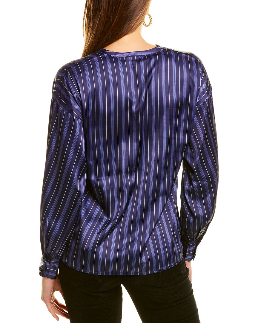 Garrie B Satin V-Neck Blouse